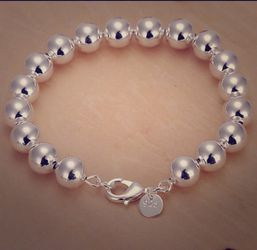 925 sterling silver beads bracelet