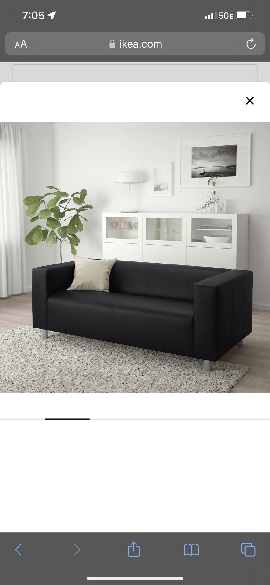 Bomstad Black - Klippan Loveseat