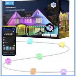 Govee Permanent Outdoor Lights, Smart RGBIC Outdoor Decor with 75 Scene Modes, 100ft