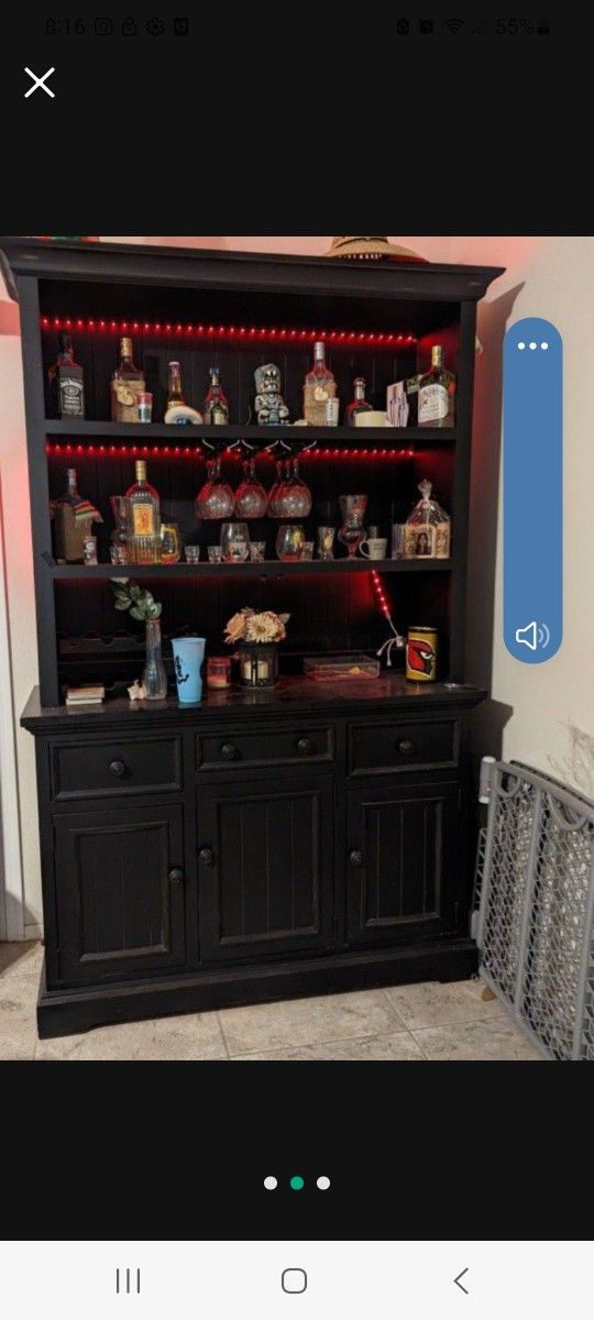 Black China Cabinet BAR