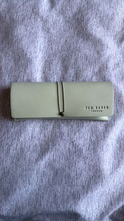 Ted Baker London Green Soft Shell Fold Over Wrap Closure Glasses Case