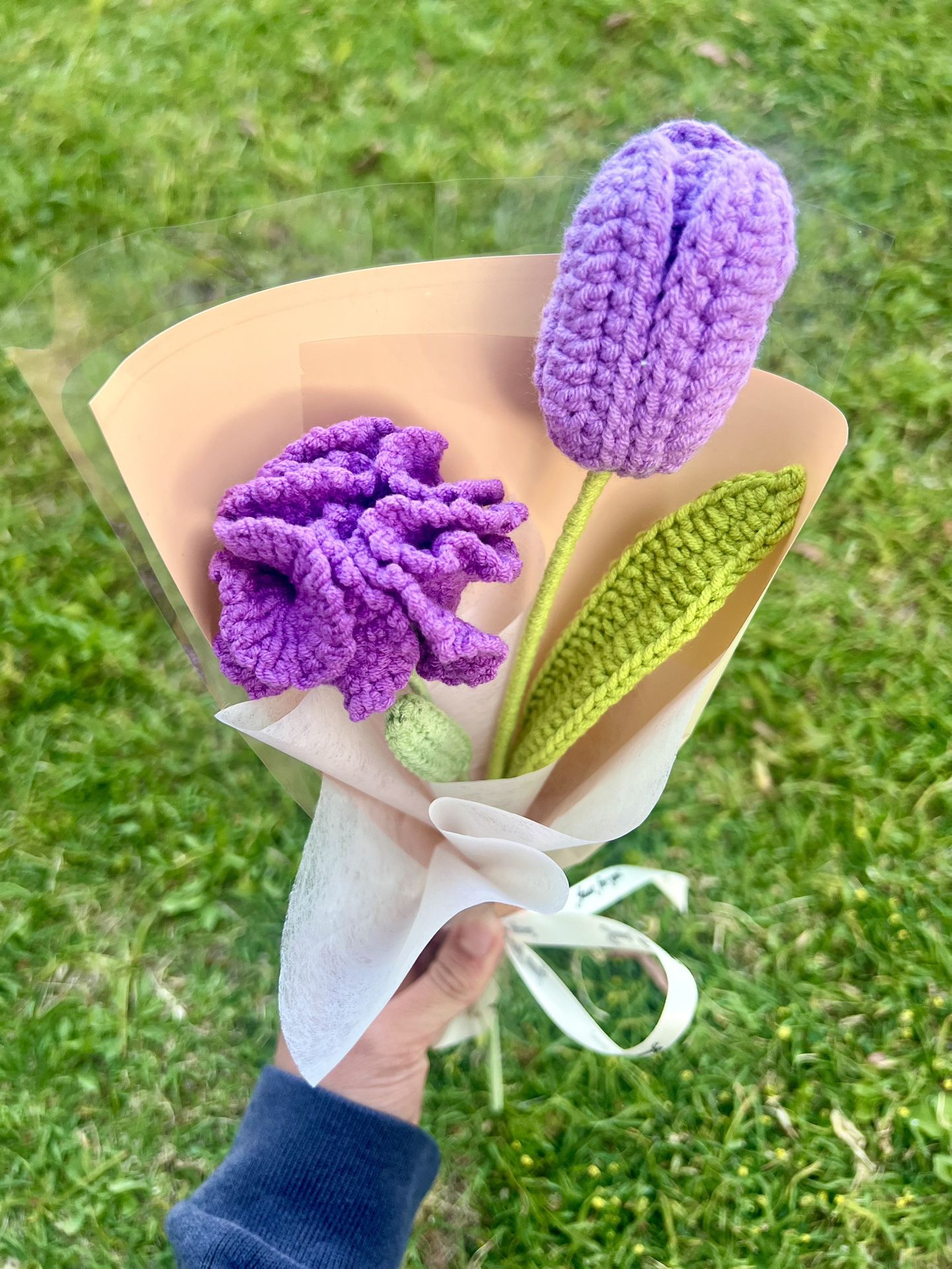 Crochet Carnation Tulip Bouquet 