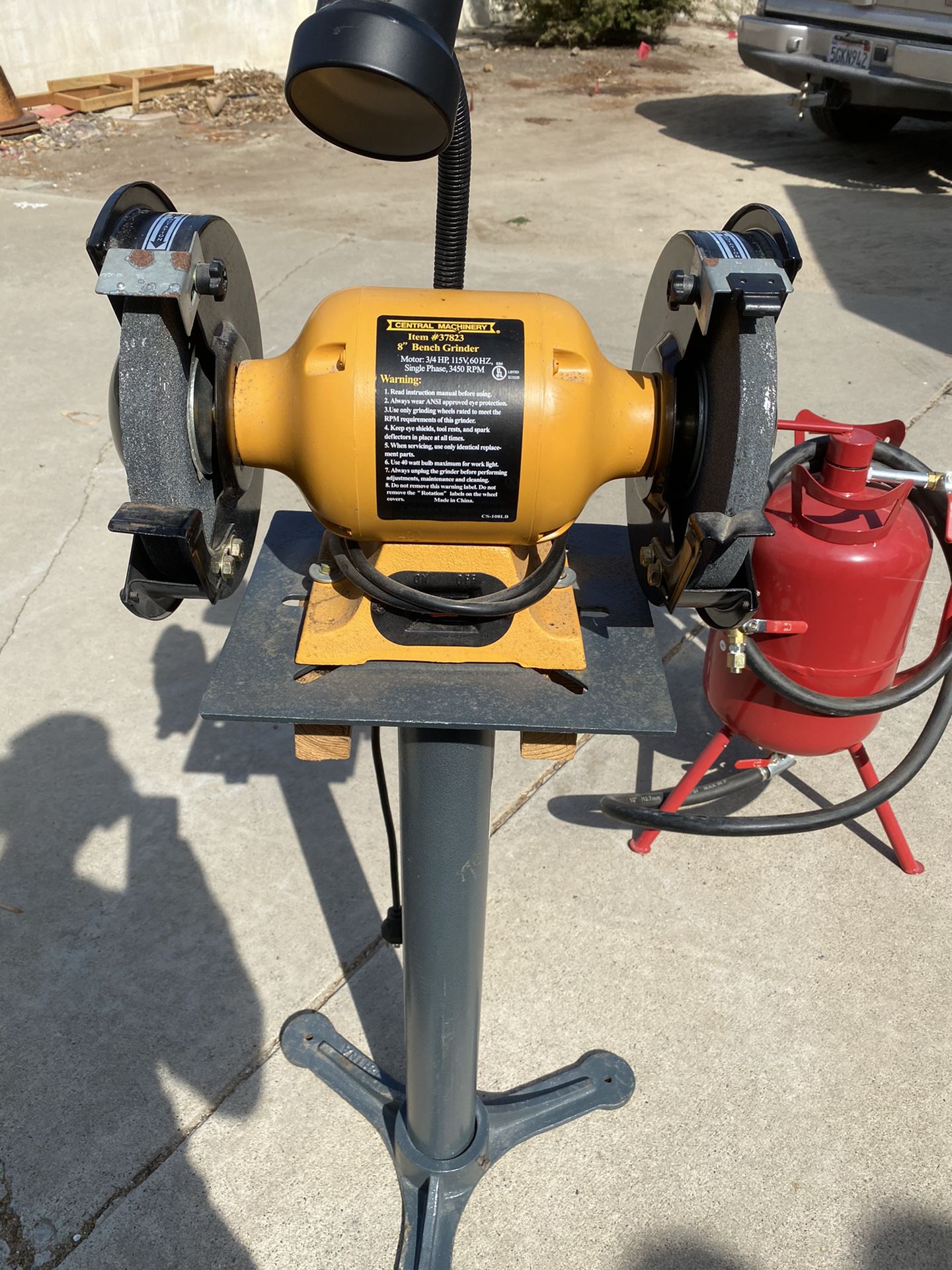 8” Bench Grinder with Optional Heavy Stand