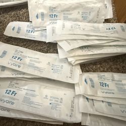 38 Pack of Vyaire 12 Fr suction catheters, model AFT186C.