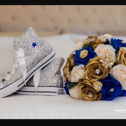 Silver Glitter Converse