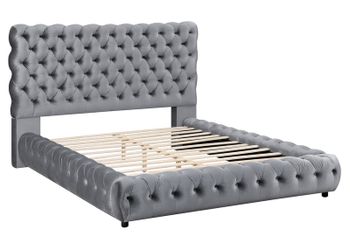 KING VELVET GRAY FRAME 