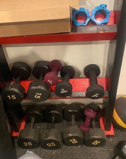 weights 15, 20 and 25 lbs. $100