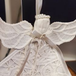 Vintage Christmas Lace Angel Ornament
