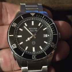 BULOVA MARINE STAR STAINLESS STEEL 43MM MEN'S WATCH 98B203 