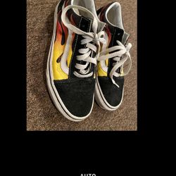 VANS OTF FLAME FIRE SKATE SHOES 721356 SIZE MEN'S 5.5/  WOMEN'S 7 CLEAN/GUC!