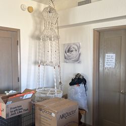 Large Macramé Lamp Unique Gift Antique 