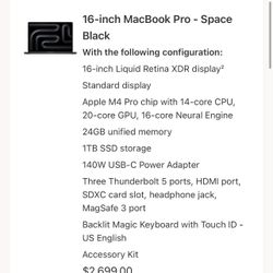 Brand New - 16-inch MacBook Pro - Space Black