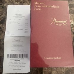 Brand New Baccarat Rouge 540 Extrait de Parfum (2.4oz) – Sealed w/ Receipt