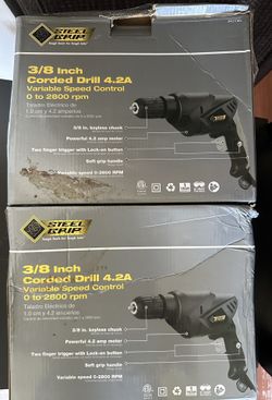 Steel Grip 3/8” Corded Drill 4.2A