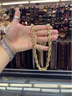 14k solid gold rope chain 24” (we buy GOLD)
