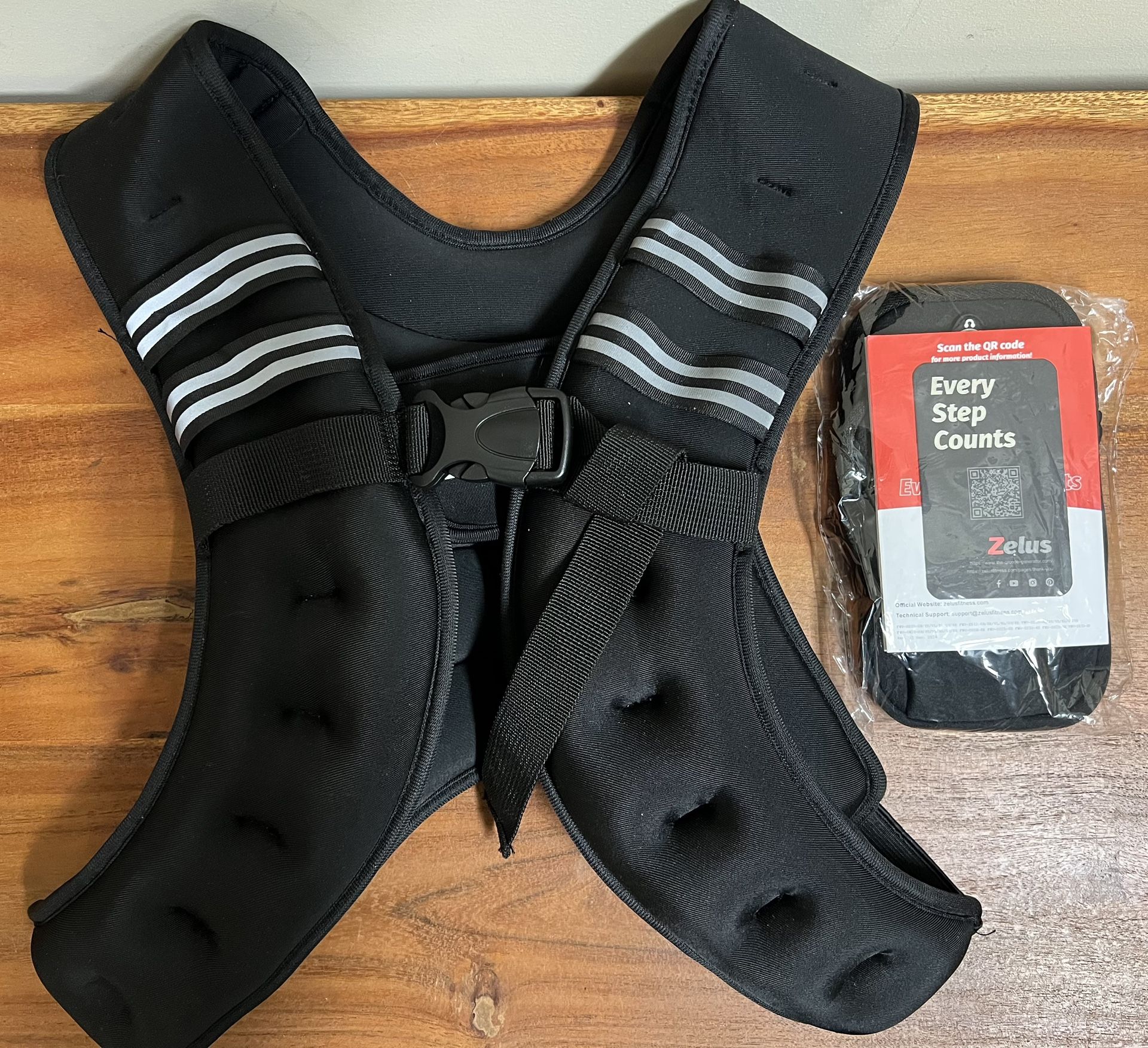 ZELUS Weighted Vest 12lb with Reflective Stripe