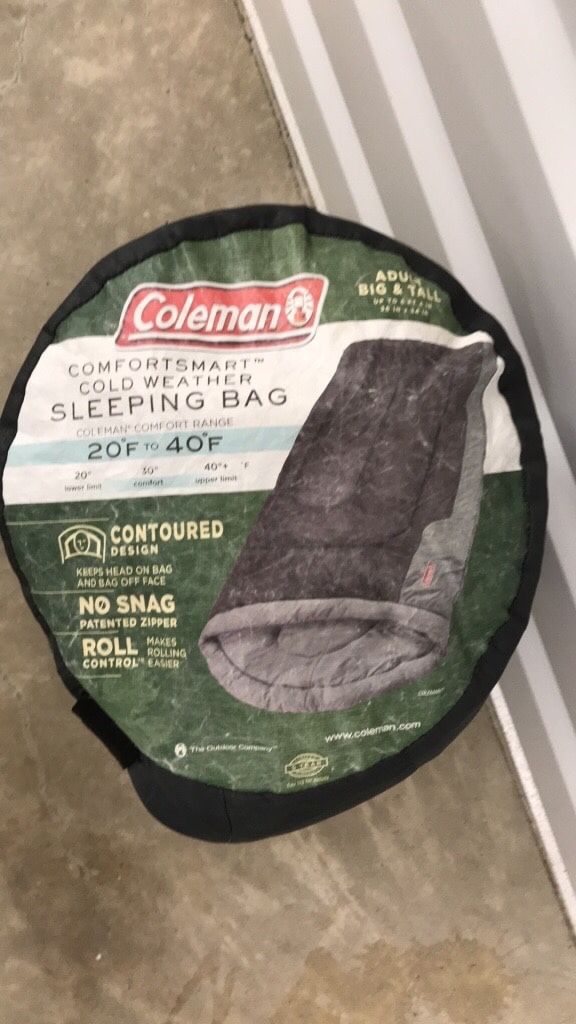 Coleman comfortsmart weather sleeping bag adult big and tall