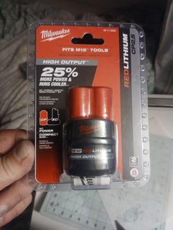 Millwaukee Red Lithium CP 2.5 Batteries For M12 Model Tools.