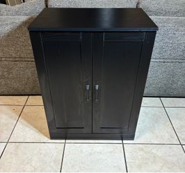Black 2-Door Storage Cabinet