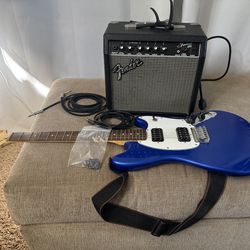 Squier Mustang Electric guitar and Amp