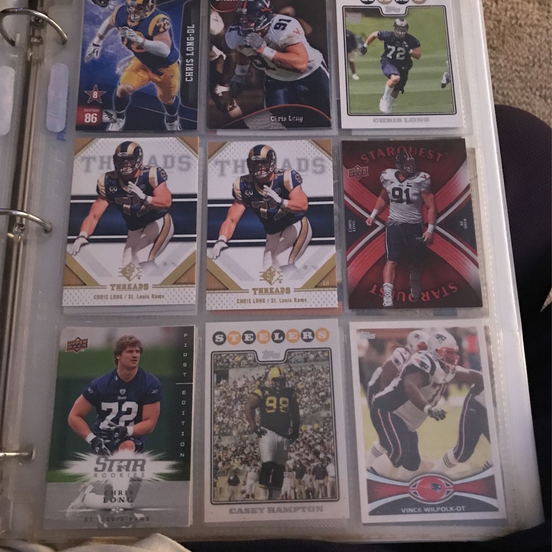 Chris Long 7 Card Lot - 4 Rookie Cards