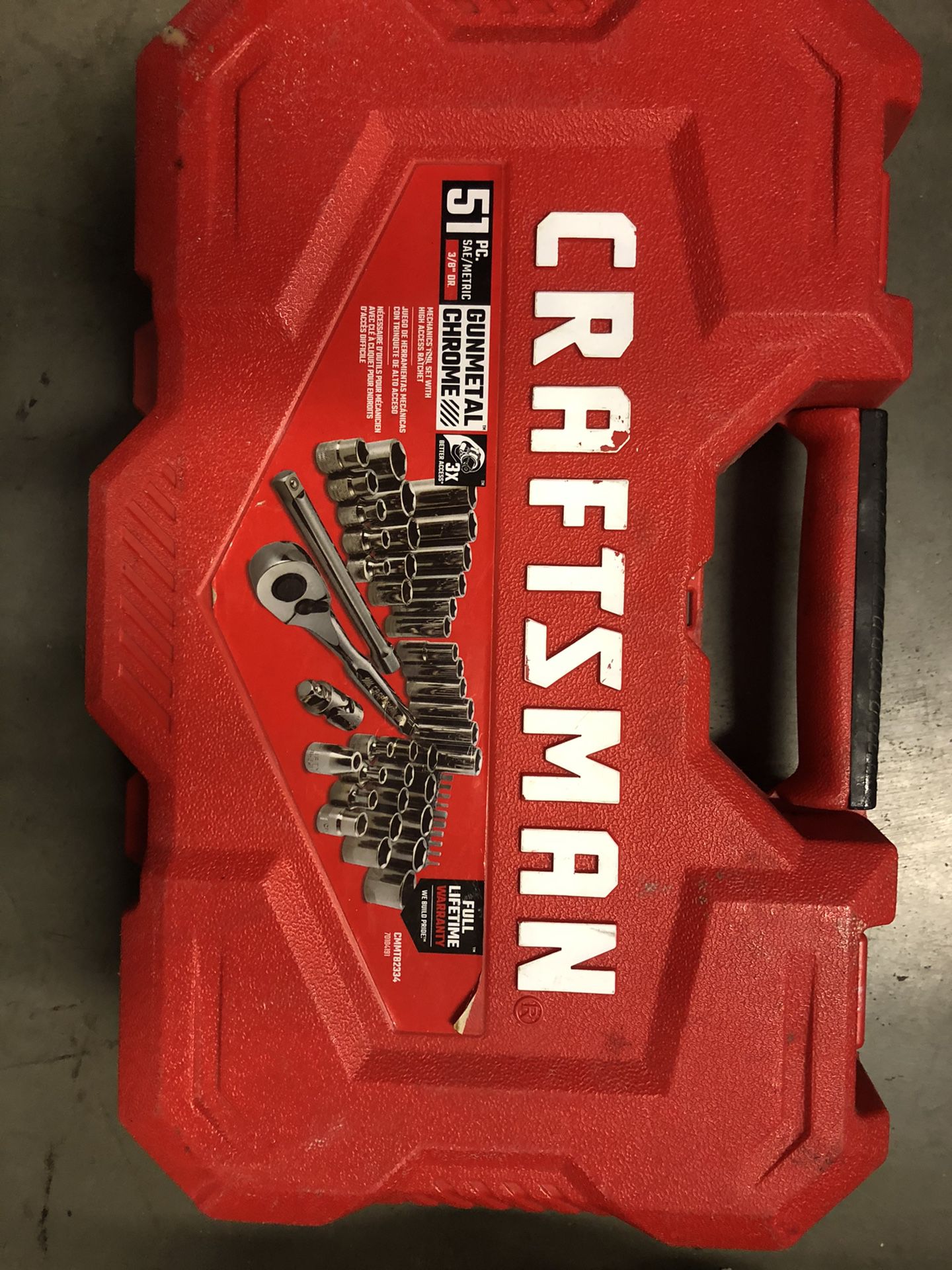Craftsman 51 pc gun metal chrome