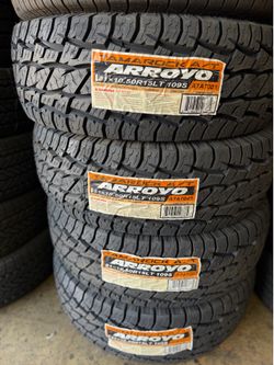 31x10.50r15 ARROYO AT 4 NEW TIRES INSTALLED ✅