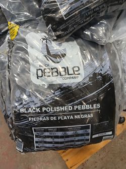 Beach pebble company / black polished pebbles
