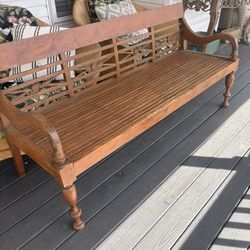 Large Wood Bench