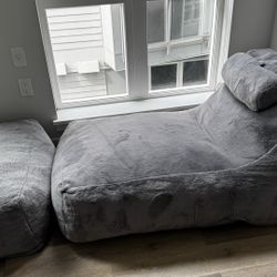 Bean Bag Lounge Chair and Ottoman