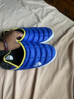 Blue Northface Puffer Slides