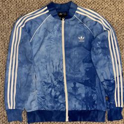 Pharrell x Adidas 2018 HU 3 Track Jacket – Marble Blue with White Zipper