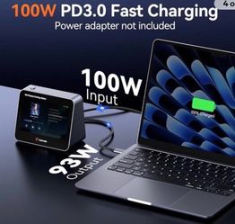 Tobenone 5" FHD 1080P Mini Monitor for PC with USB-C Hub, 100W PD, 4 USB Ports, SD/Micro SD, Portable Monitor for Digital Photo Frame, Desktop Clock, 