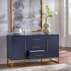 Beautiful Blue And Gold Cabinet(New In A Box)