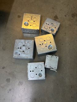 Metal Electrical Junction Boxes – Lot of 6