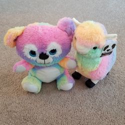 Rainbow Plush Koala and Llama Stuffed Animals