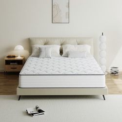 Queen size 10 in. Medium Firm Cooling & Breathable Hybrid Mattress, Certified by CertiPUR-US, SGS & OEKO-TEX