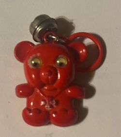 1980’s Plastic Red Bear Charm