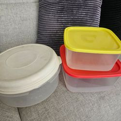 Plastic Food Storage Containers Set of 3