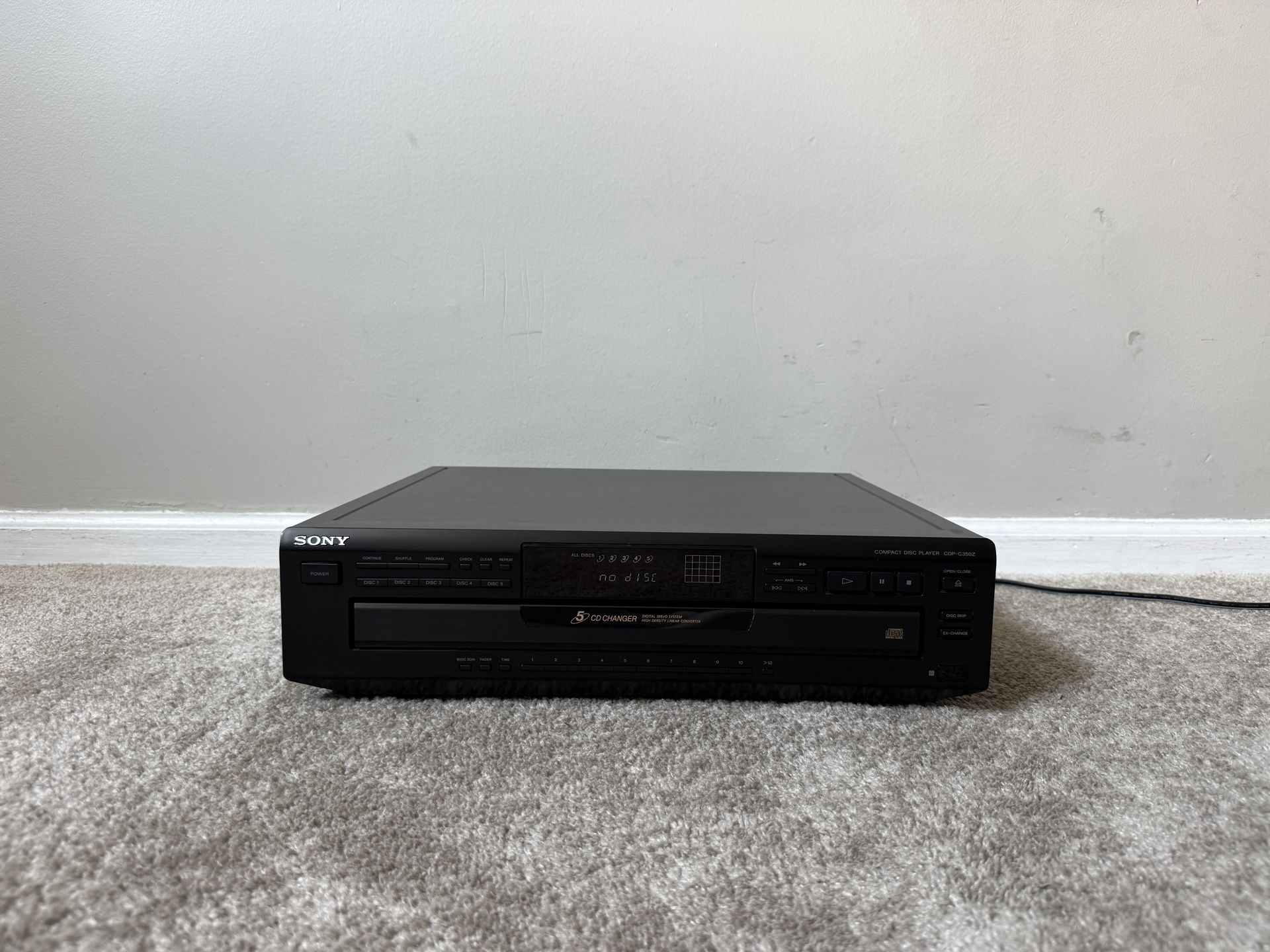 Sony CDP-C350Z 5 Compact Disc CD Player Changer