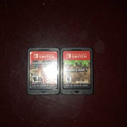 Minecraft and Mario kart nintendo games