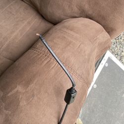 8 Foot Suede Brown Couch 