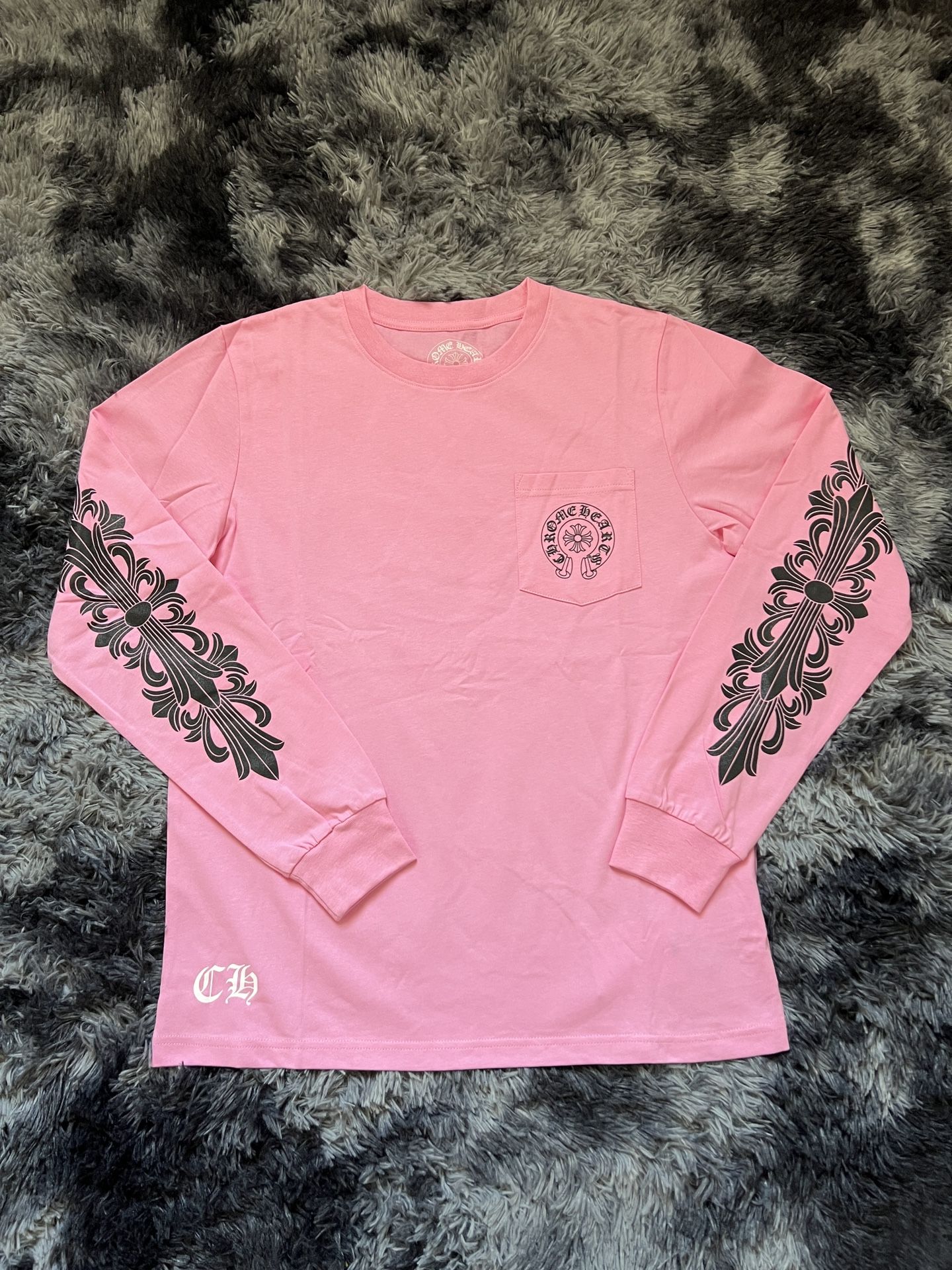 Pink Chrome Heart Long Sleeve