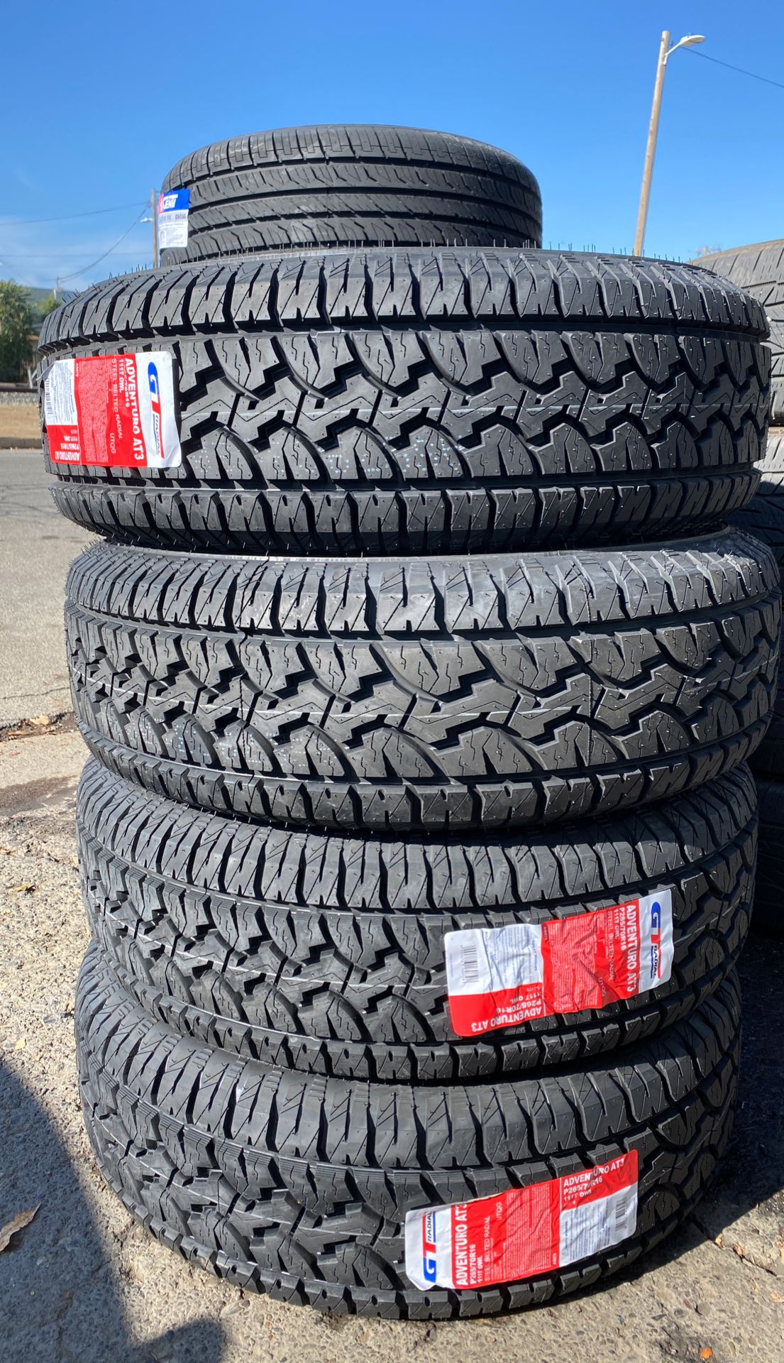 16” 4 new tires 265/70R16 A/T3