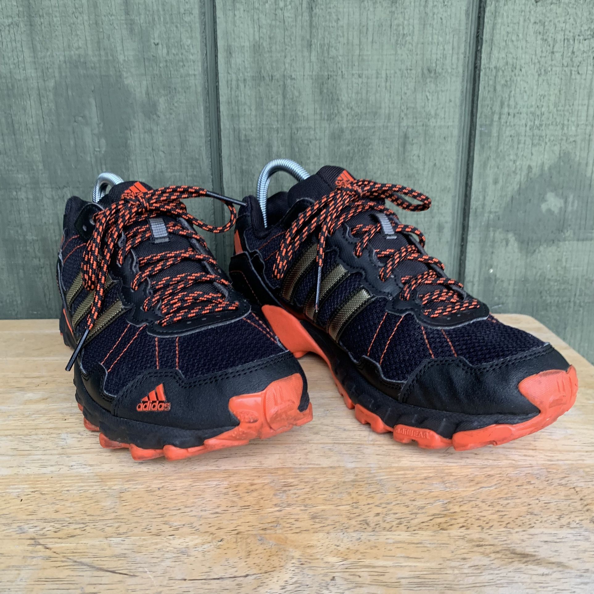 Adidas Rockadia Trail M Hiking Running Shoes BY1790 Black Orange Men s Size 9.5 for Sale in West Covina CA OfferUp