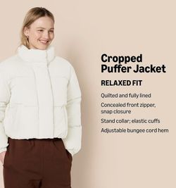 New White Cropped Jacket (Large)