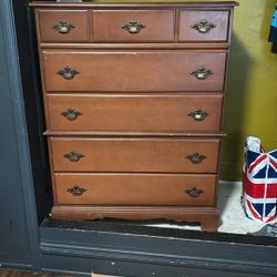 All Wood 5  Drawer Dresser
