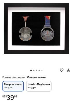 Frame for 2 medals, completely new - Black color.