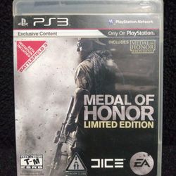 Medal Of Honor Limited Edition Ps3