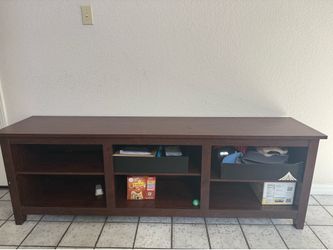 Tv or media table with 6 shelves